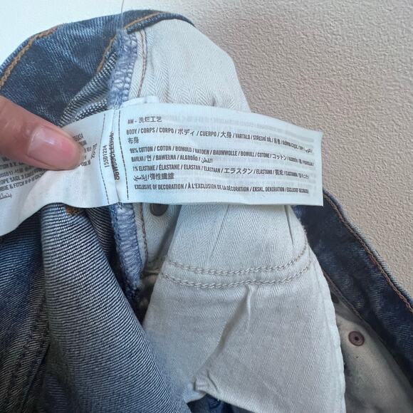 Abercrombie & Fitch the '90s Straight Leg Mid Rise Raw Hem Classic Jeans 27/4L - Picture 7 of 9